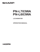 Sharp PN-L703WA Owner's manual