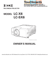 Sanyo PLC-XF60 User manual
