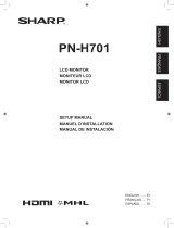 Sharp PN-H701 User manual