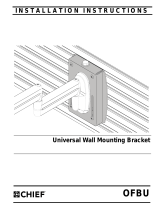 Chief Manufacturing Universal Wall Mounting Bracket OFBU User manual