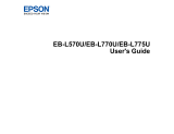 Epson PowerLite L770U User manual
