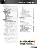 Optoma TX665UTI3D User manual