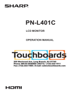 Sharp PN-L401C Owner's manual