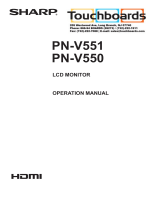 Sharp PN-V550 Owner's manual