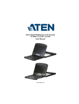 ATEN 1U Ultra Short Depth Single Rail WideScreen LCD Console (USB / VGA) User manual