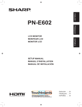 Sharp PN-L601B Owner's manual