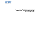 Epson PowerLite 680 User manual