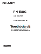 Sharp PN-E803 Owner's manual