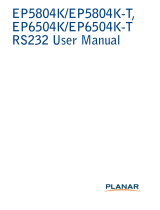Planar 5804 User manual
