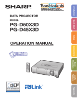 Sharp PG-D50X3D User manual