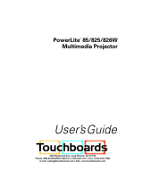 Epson PowerLite 826W User manual