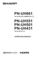 Sharp PN-UH861 Owner's manual