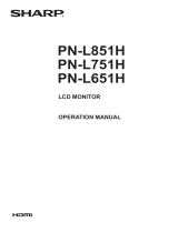 Sharp PN-L651H Owner's manual