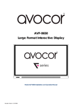 AVOCOR AVF-8650RBX User manual