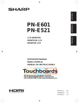 Sharp PN-E601 User manual
