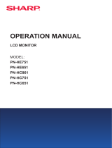 Sharp PN-HE751 Owner's manual