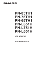 Sharp PN-L851H Owner's manual