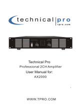 Technical Pro AX2000 Owner's manual