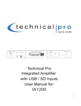 Technical Pro IA1200 Owner's manual