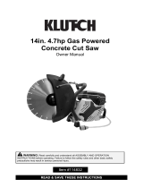 Klutch Gas Concrete Cutter Saw, 14in. Blade Owner's manual