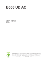 Gigabyte B550 UD AC Owner's manual