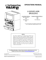 Vulcan V Series HDR Broiler Operating instructions
