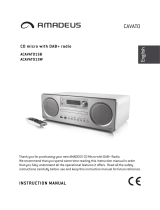 amadeus CAVATO CD MICRO DAB+ BT MIKROSYSTEM, SVART User manual