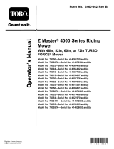 Toro 48in Z Master 4000 Series Riding Mower User manual