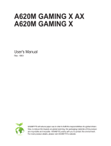 Gigabyte A620M GAMING X Owner's manual