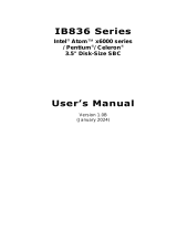 IBASE IB836 User manual