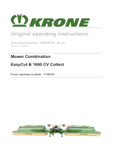 Krone BA EasyCut B 1000 CV Collect Operating instructions