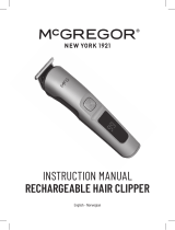 McGregor EUROPRIS 2022-1120 ERP929122427 rechargeable hair clipper Owner's manual