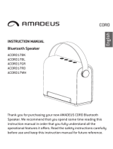 amadeus CORO BLUETOOTH HØYTTALER, BLÅ Owner's manual