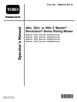 Toro 52in Z Master Revolution Series Riding Mower User manual