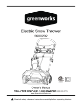 Greenworks 13A 20in Snow Thrower Owner's manual