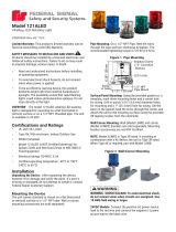 Federal Signal 121ALED Vitalite® LED Rotating Light User manual