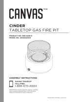 Canvas Cinder Round Outdoor Tabletop Gas Fire Pit Owner's manual