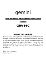 Gemini GRV-MIC User manual