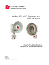 Federal Signal 2001-130 and Equinox Sirens User manual