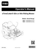 Toro eTimeCutter 42in Riding Mower User manual