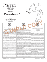 Pfister Pasadena 8P8-PDKK Instruction Sheet