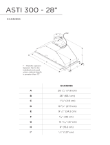 ELICA EAS328SS Dimensions Guide