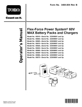 Toro Flex-Force Power System 10.0Ah 60V Pro Battery Pack User manual