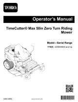 Toro TimeCutter Max 50in Zero Turn Riding Mower User manual