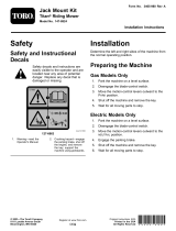 Toro Jack Mount Kit, Titan Riding Mower Installation guide